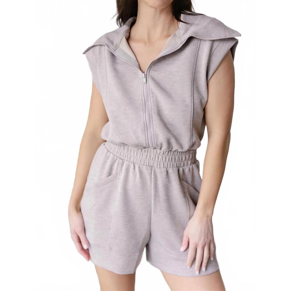 NEW RAE MODE hidden path romper in taupe